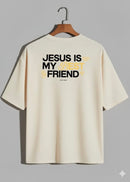 Camiseta Oversized – “Jesus Is My Best Friend” (4 Cores Disponíveis)